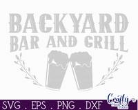 Backyard Bar And Grill Round Svg