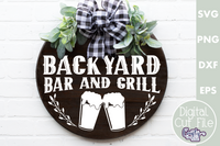 Backyard Bar And Grill Round Svg