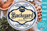 Backyard Bar And Grill Round Svg