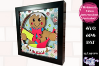 Baking Gingerbread Man 3D Shadow Box File