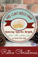 Baking Spirits Bright Round Retro Sign