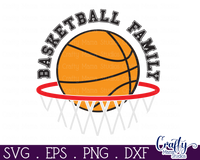 Basketball Family Round Sign Svg