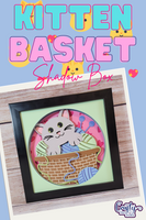 Kitten In Basket 3D Shadow Box File