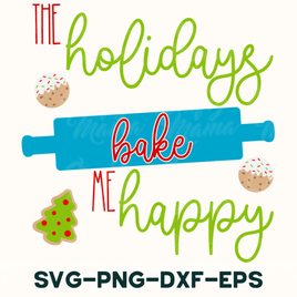 the holidays are me happy svg - png - dxf - eps