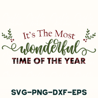 it's the most wonderful time of the year svg - dxf