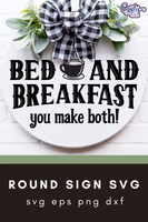 Bed And Breakfast Round Svg