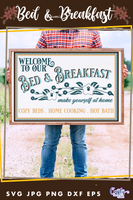 Bed And Breakfast Sign Svg File