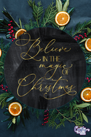 Believe In The Magic Of Christmas Round Svg