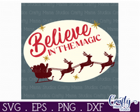 Believe In The Magic Retro Christmas Sign