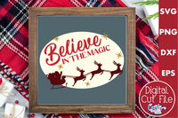 Believe In The Magic Retro Christmas Sign