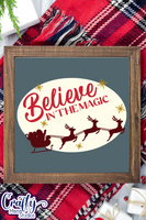 Believe In The Magic Retro Christmas Sign