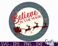 Believe In The Magic Round Retro Sign