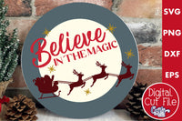 Believe In The Magic Round Retro Sign