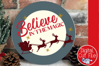 Round Retro Christmas Sign Bundle #1