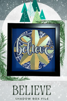 Believe Christmas Star 3D Shadow Box File