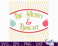 Be Merry And Bright Retro Christmas Sign