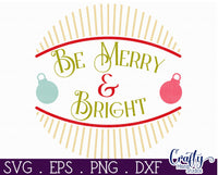 Be Merry And Bright Round Retro Sign