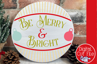 Round Retro Christmas Sign Bundle #1