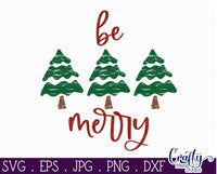 Be Merry Round SVG