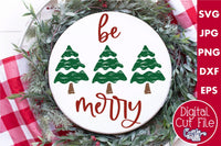 Be Merry Round SVG