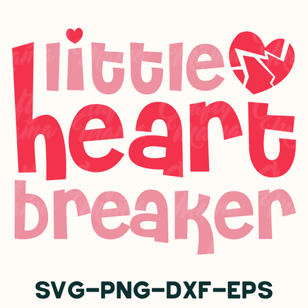 a red and white sign that says little heart breaker