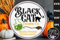 Black Cat Trading Round Svg