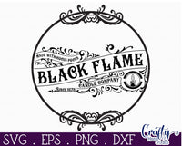 Black Flame Candle Co Vintage Round Svg