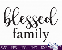 Blessed Family Round Svg