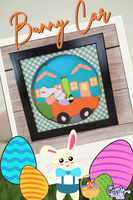 Bunny Car 3D Shadow Box File