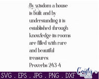 By Wisdom A House Is Built Svg