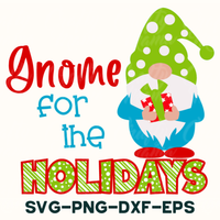 gnome for the holidays svg - png - dxf - eps