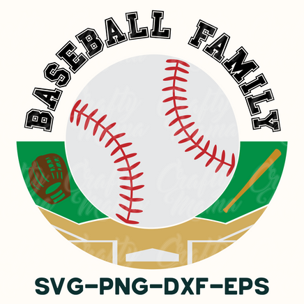 baseball family svg - png - dxf - eps