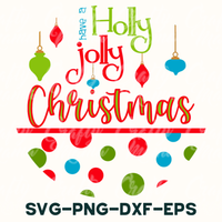 a christmas svg file with ornaments and ornaments