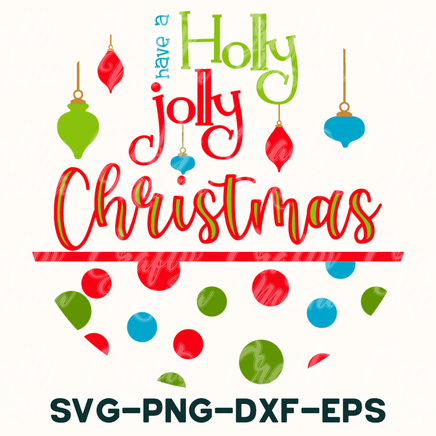 a christmas svg file with ornaments and ornaments