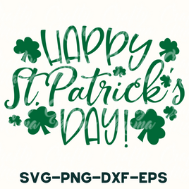 happy st patrick's day svg - dxf - eps