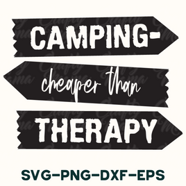 Camping Cheaper Than Therapy Svg