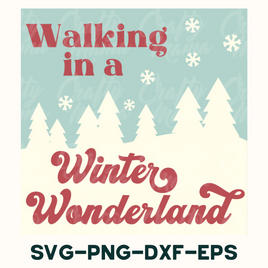 a poster with the words walking in a winter wonderland