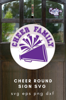 Cheer Family Round Sign Svg