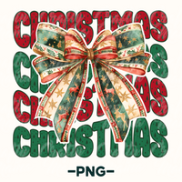 Christmas Coquette Bow Png