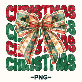 Christmas Coquette Bow Png