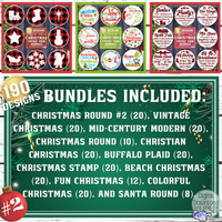 Mega Christmas Round Door Sign Bundle #2