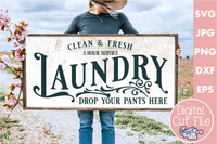 Clean And Fresh Laundry Vintage Svg