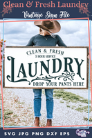 Clean And Fresh Laundry Vintage Svg