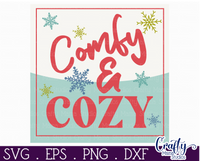 Comfy And Cozy Retro Christmas Sign