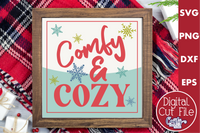 Comfy And Cozy Retro Christmas Sign