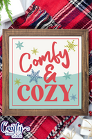 Comfy And Cozy Retro Christmas Sign