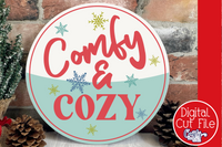 Round Retro Christmas Sign Bundle #1