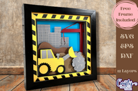 Construction Site 3D Shadow Box File