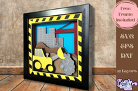 Construction Site 3D Shadow Box File