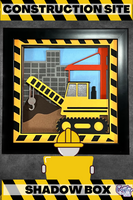 Crane Construction Site 3D Shadow Box File